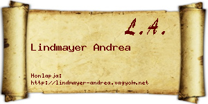 Lindmayer Andrea névjegykártya